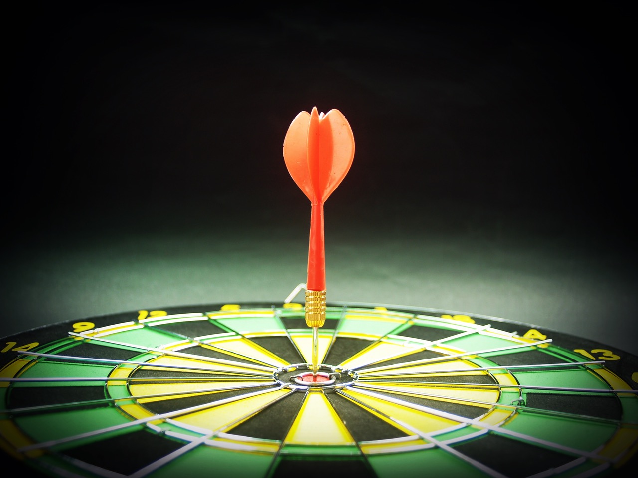 Focus target to aim for bullseye